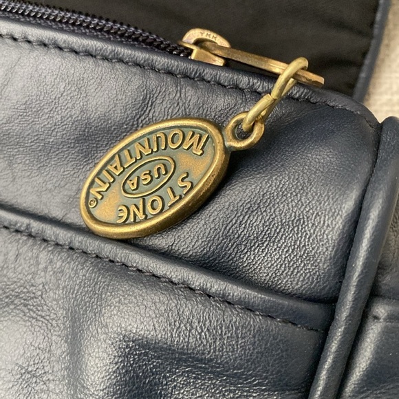 Stone Mountain Leather Navy Blue Bag ( P - 10 ) - Picture 6 of 10